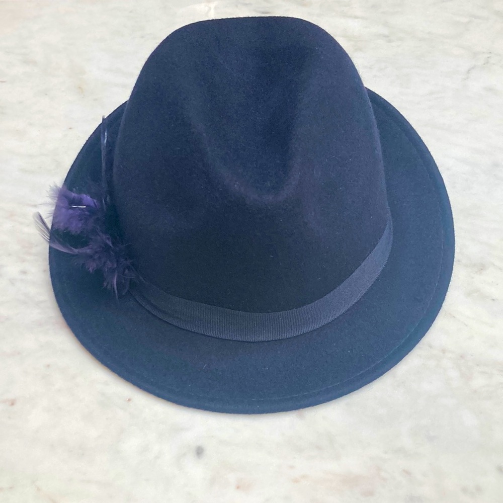 Navy Felt Hat